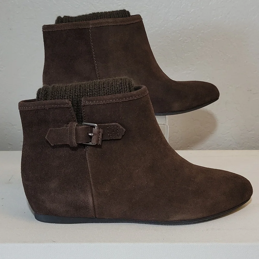 APEPAZZA Suede Ankle Sock Boot 35